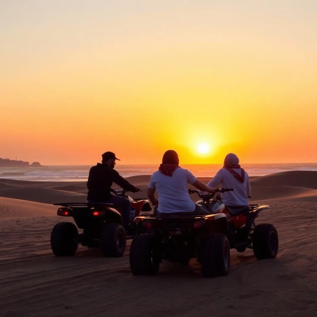 Quad ride at sunset