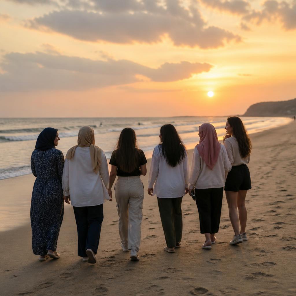 Together, at sunset